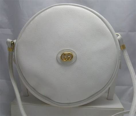 gucci white circle purse